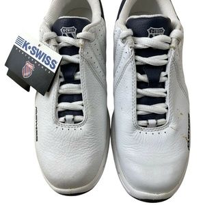 K*SWISS Men's 01289167ST124 WHT/NVY/SLVR Sneakers Size 7 Vintage 90s-Y2K